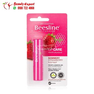 beesline lip care shimmery strawberry 4g