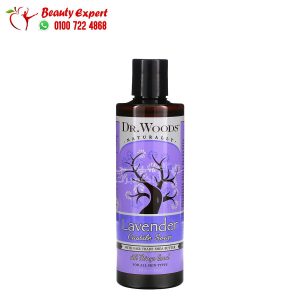 Dr. Woods, Lavender Castile Soap with Fair Trade Shea Butter, 8 fl oz (236 ml), to clean face and body